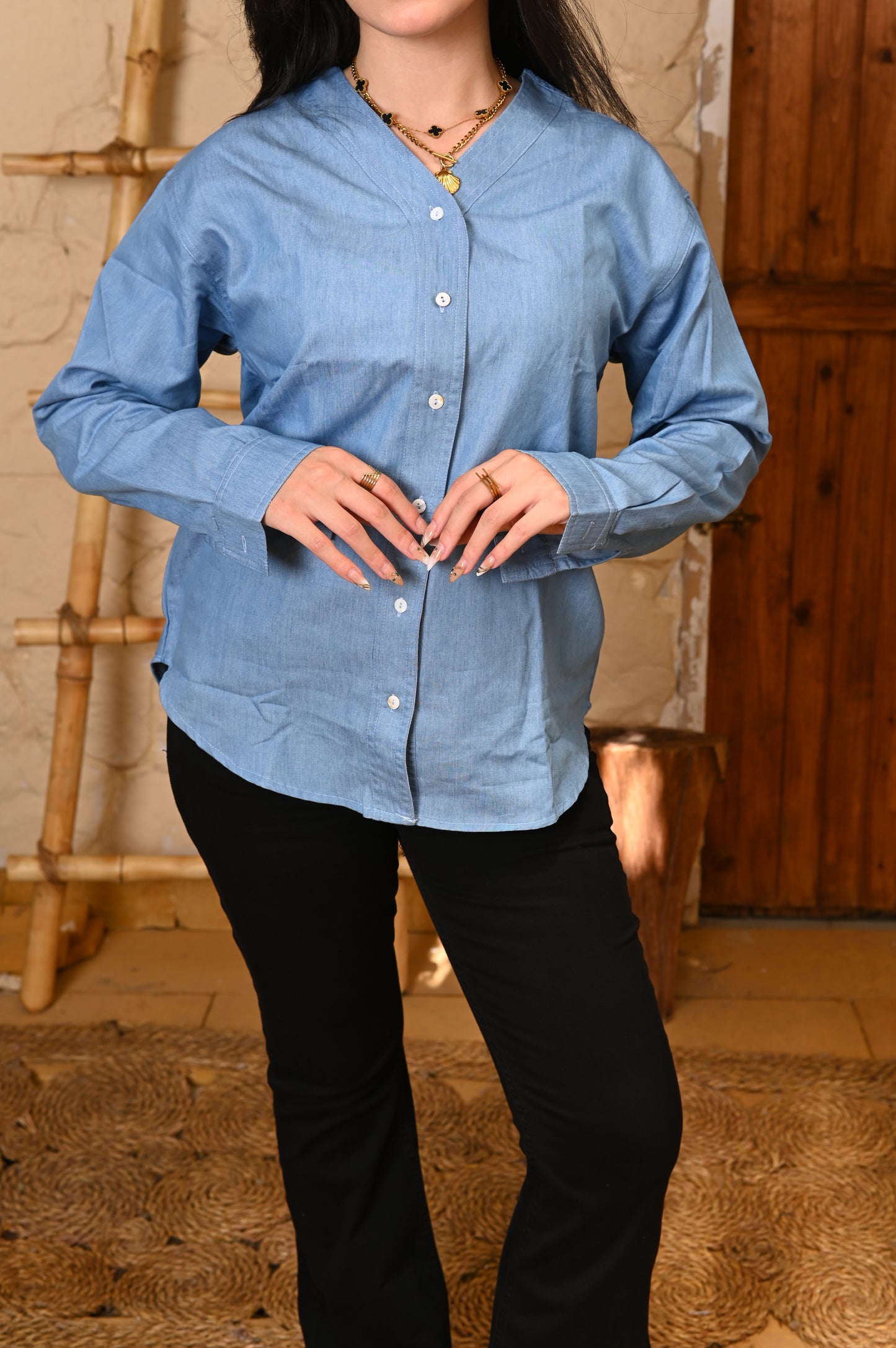 Chemise denim light blue