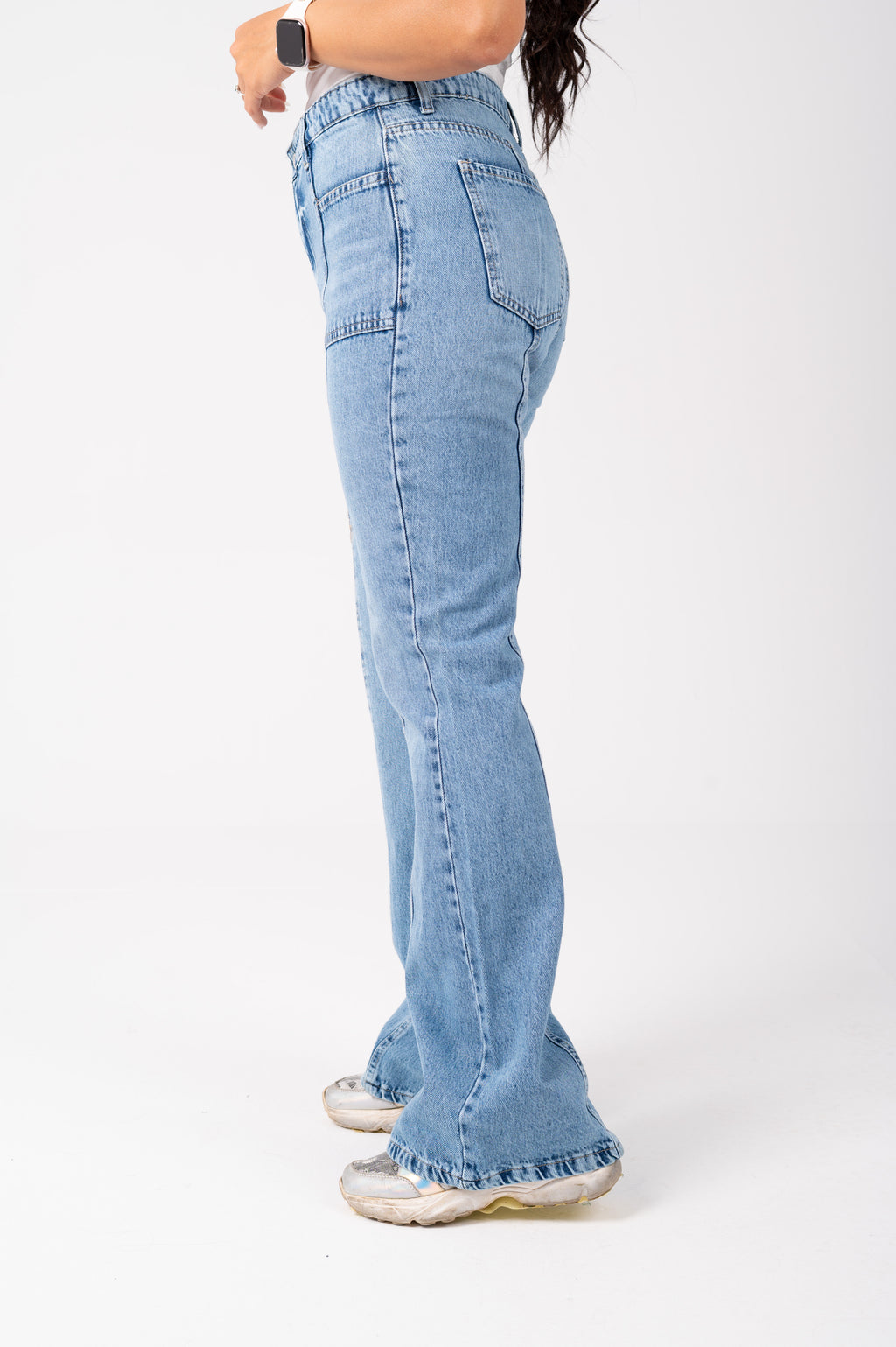Flare cut jeans light blue