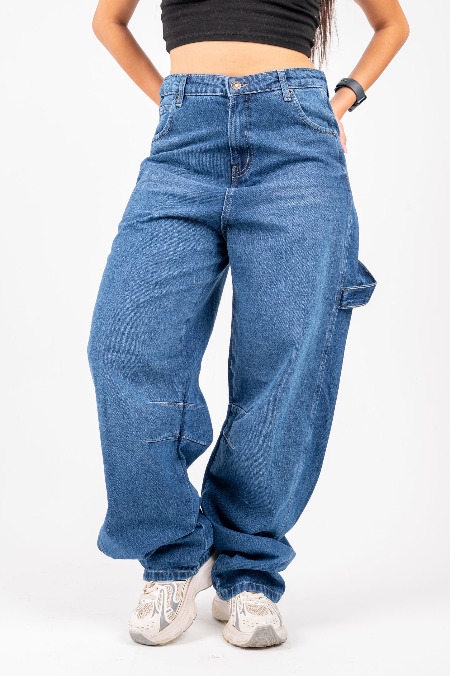 Balloon jeans dark blue