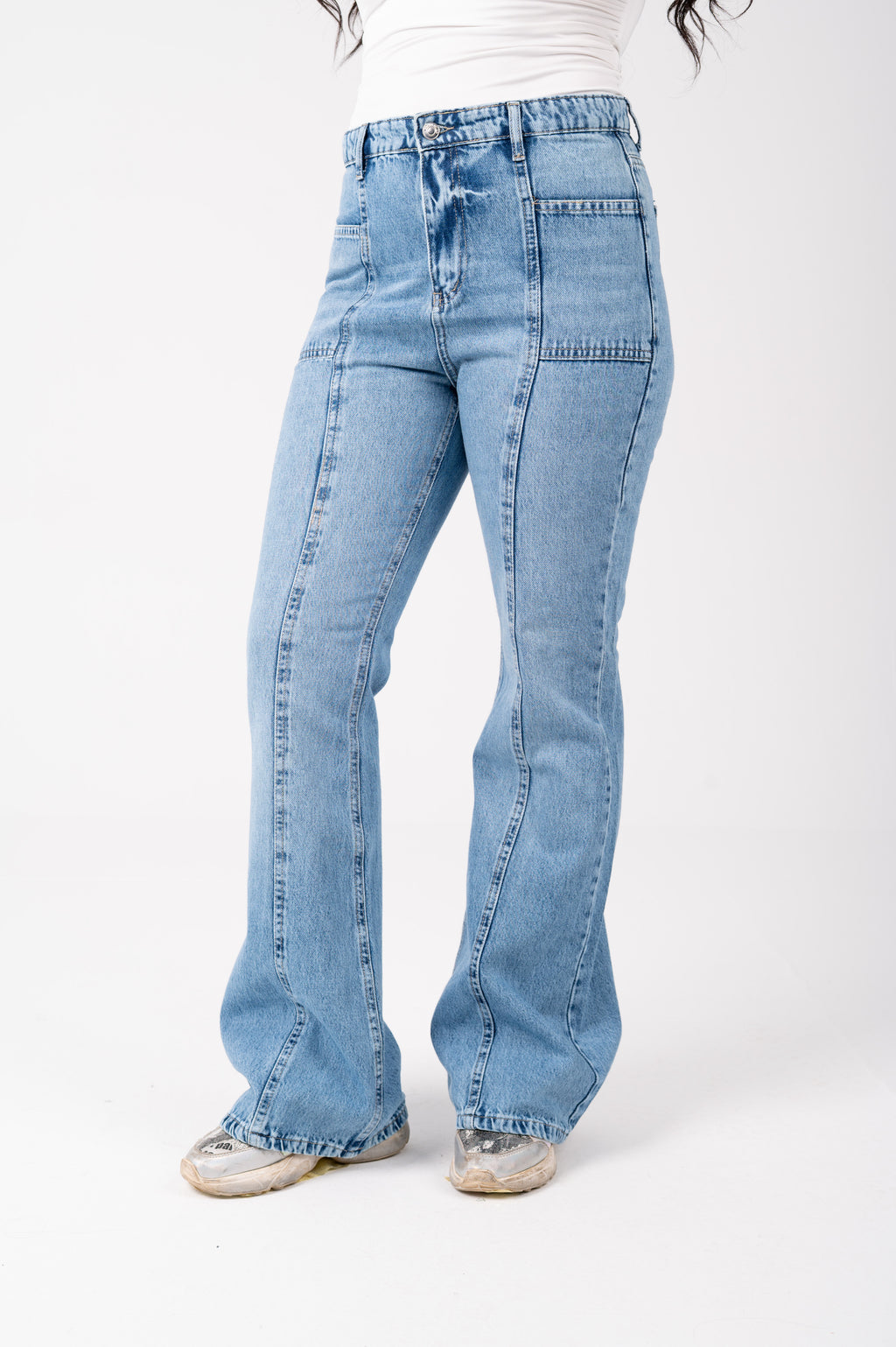Flare cut jeans light blue