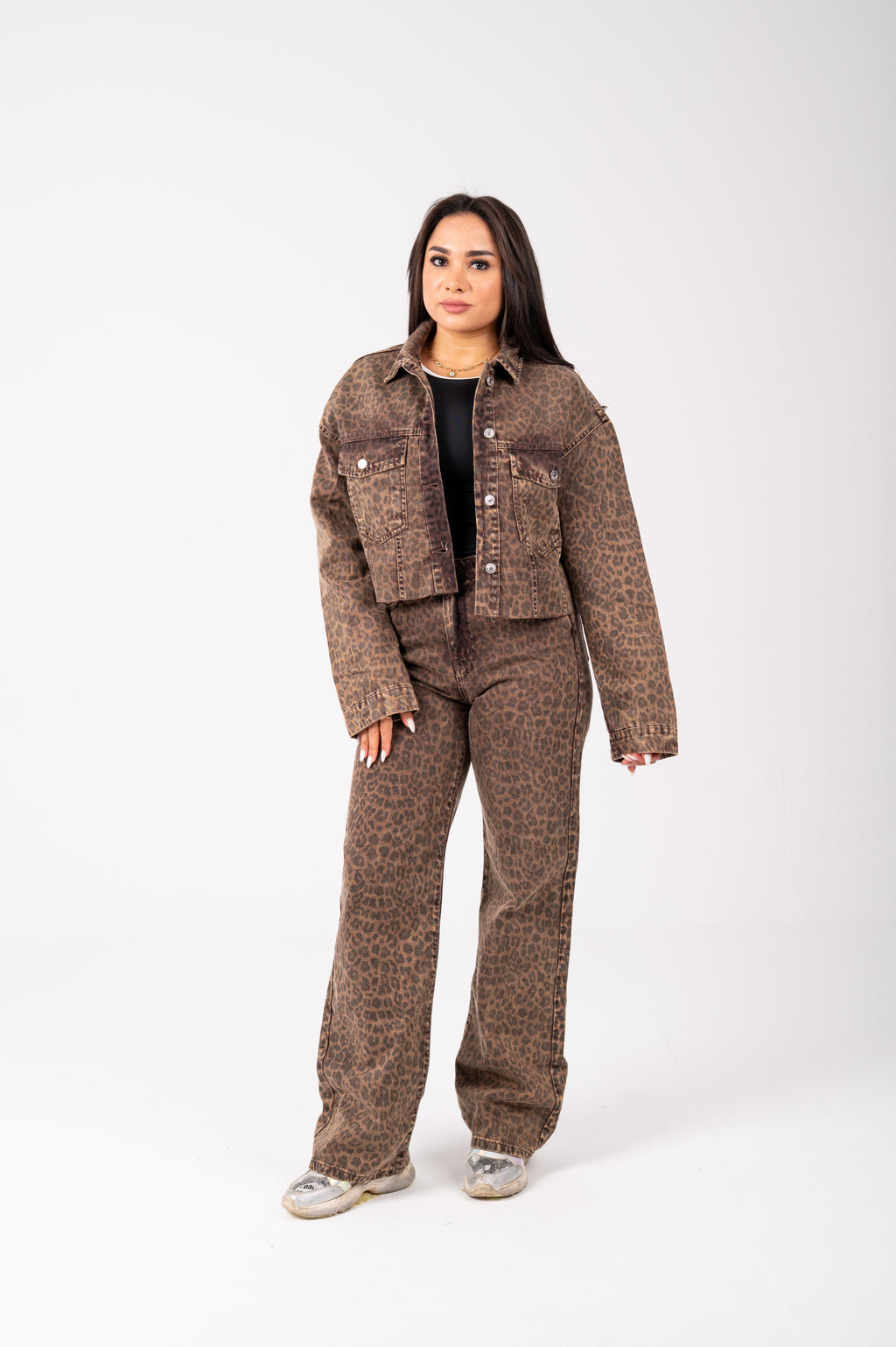 Printed set brown tiger
