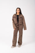 Printed set brown tiger