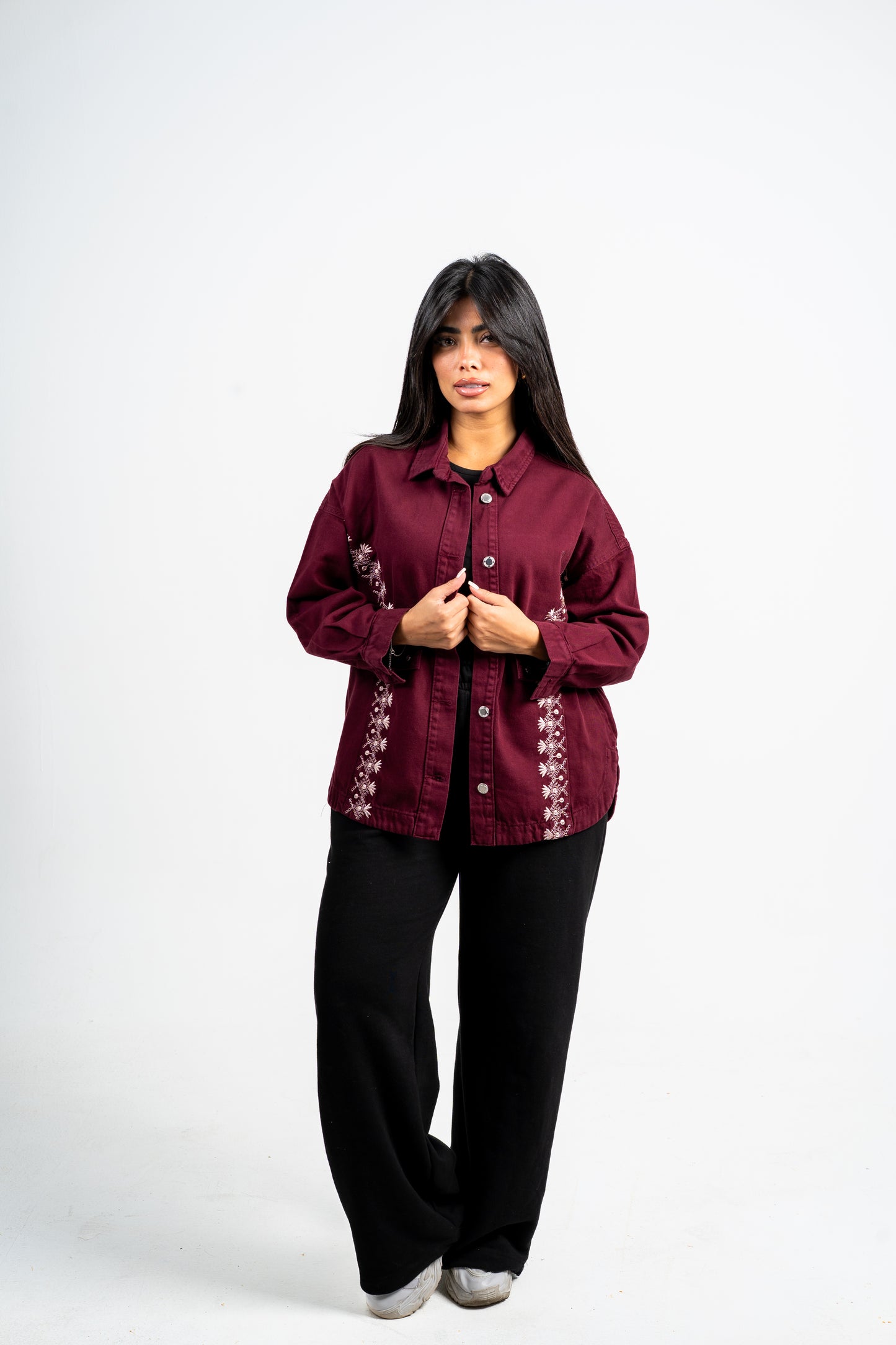 Embro jacket denim burgundy
