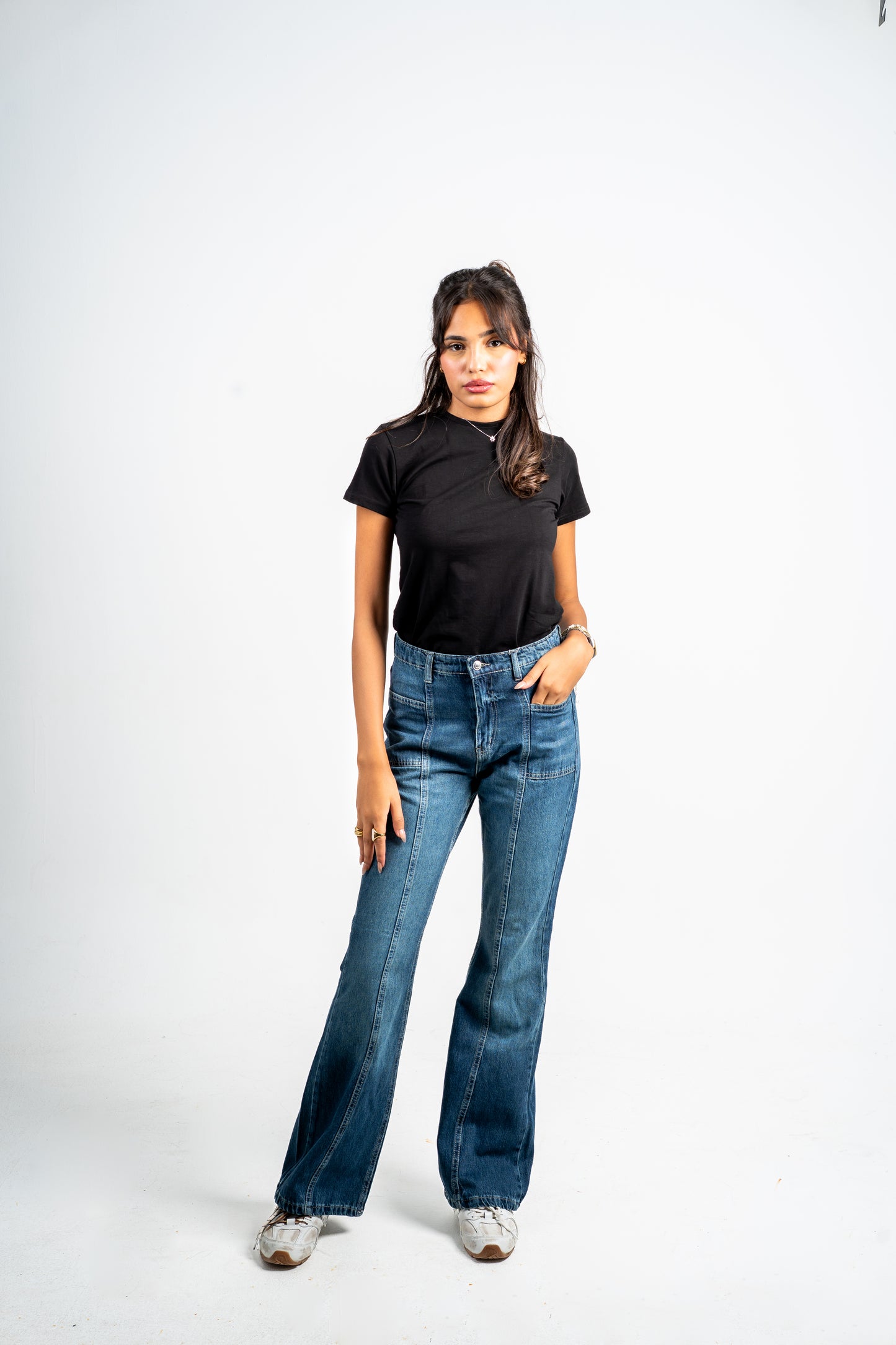 Flare cut jeans dark blue