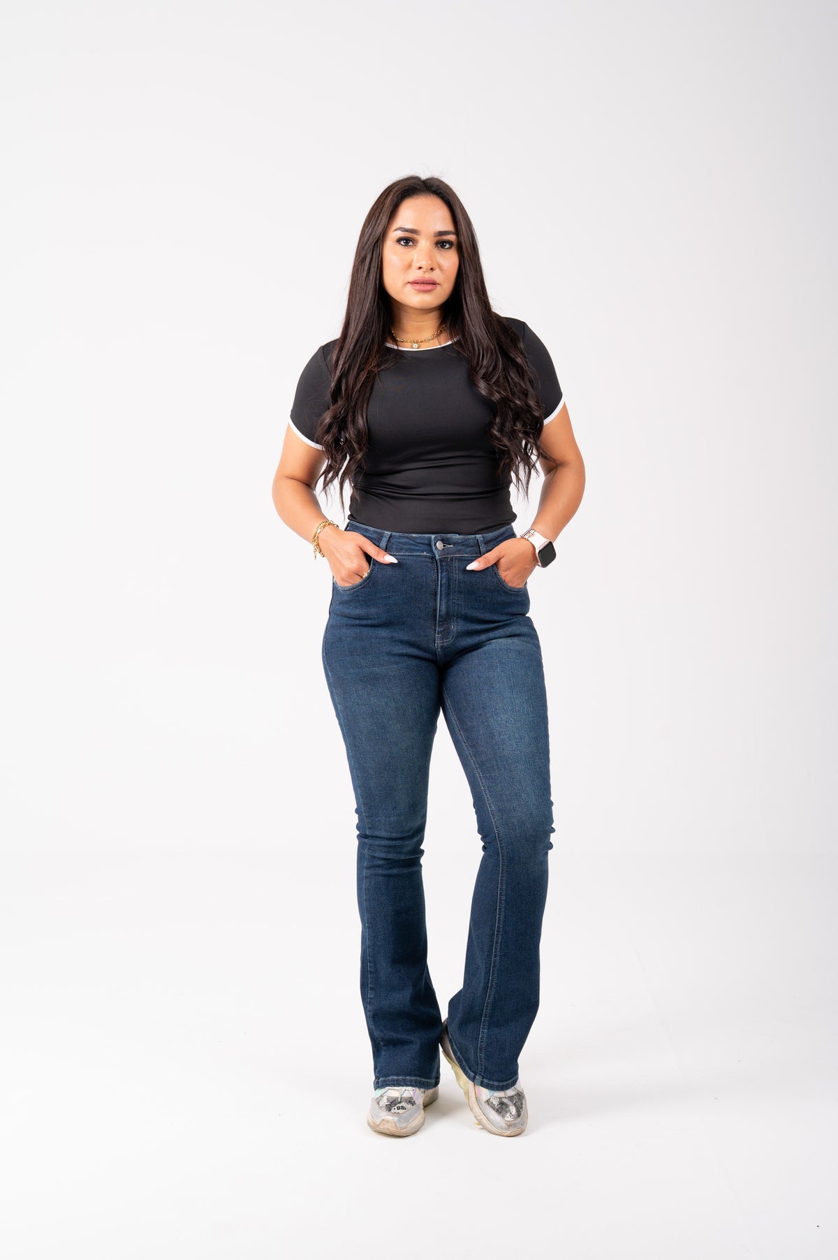 Flare jeans navy washed