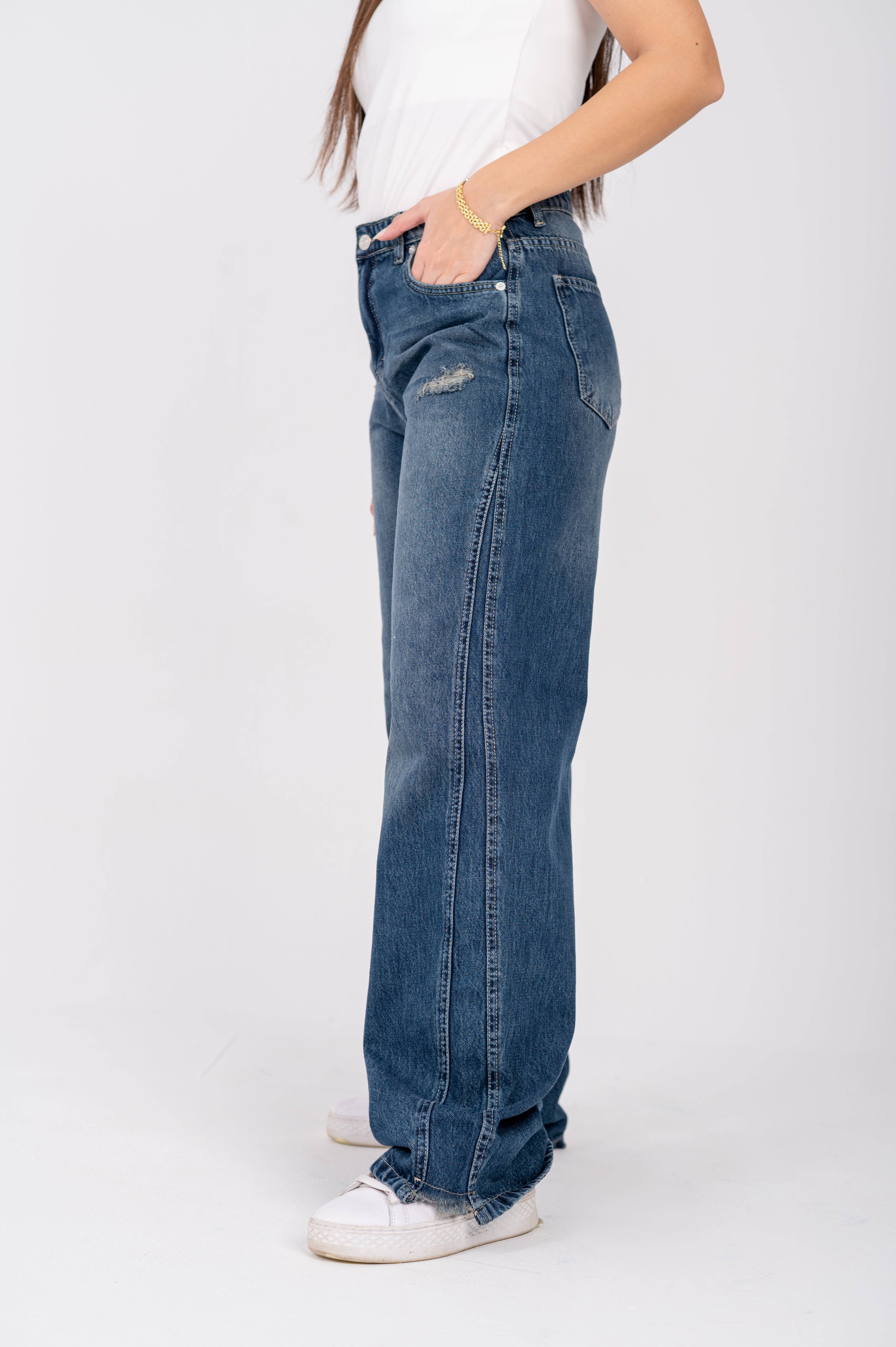 Wide leg jeans fashion dark blue
