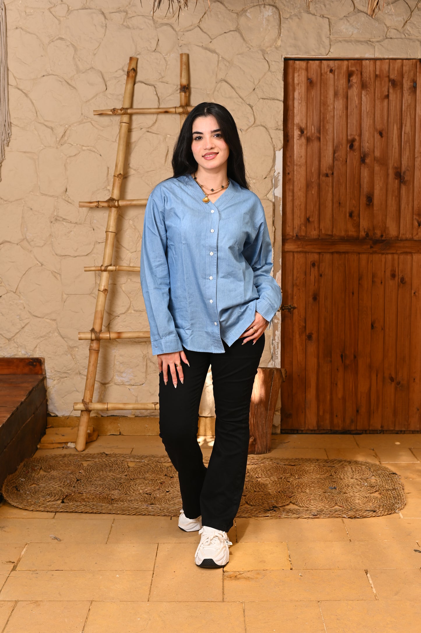 Chemise denim light blue