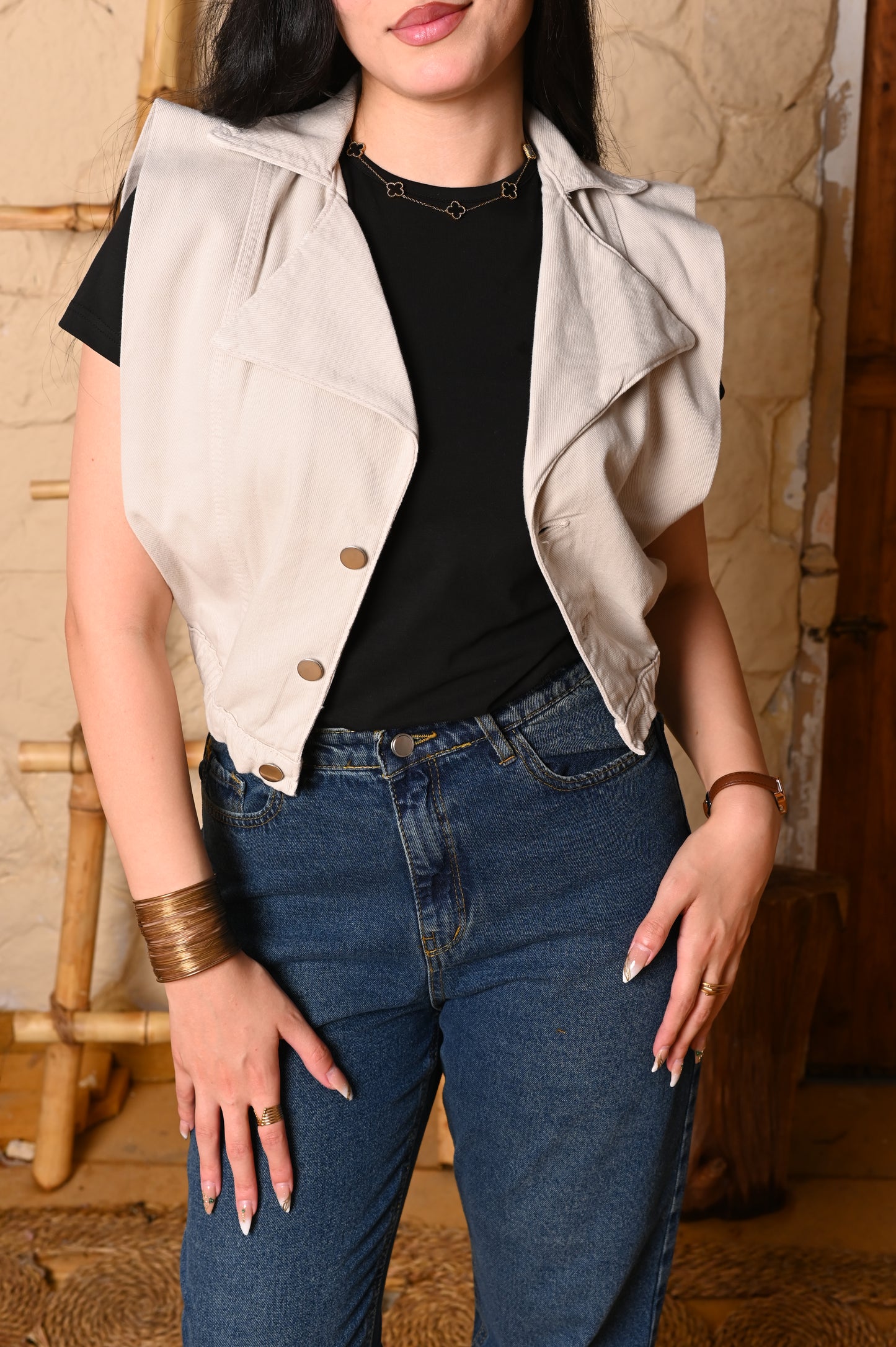 Short vest Denim