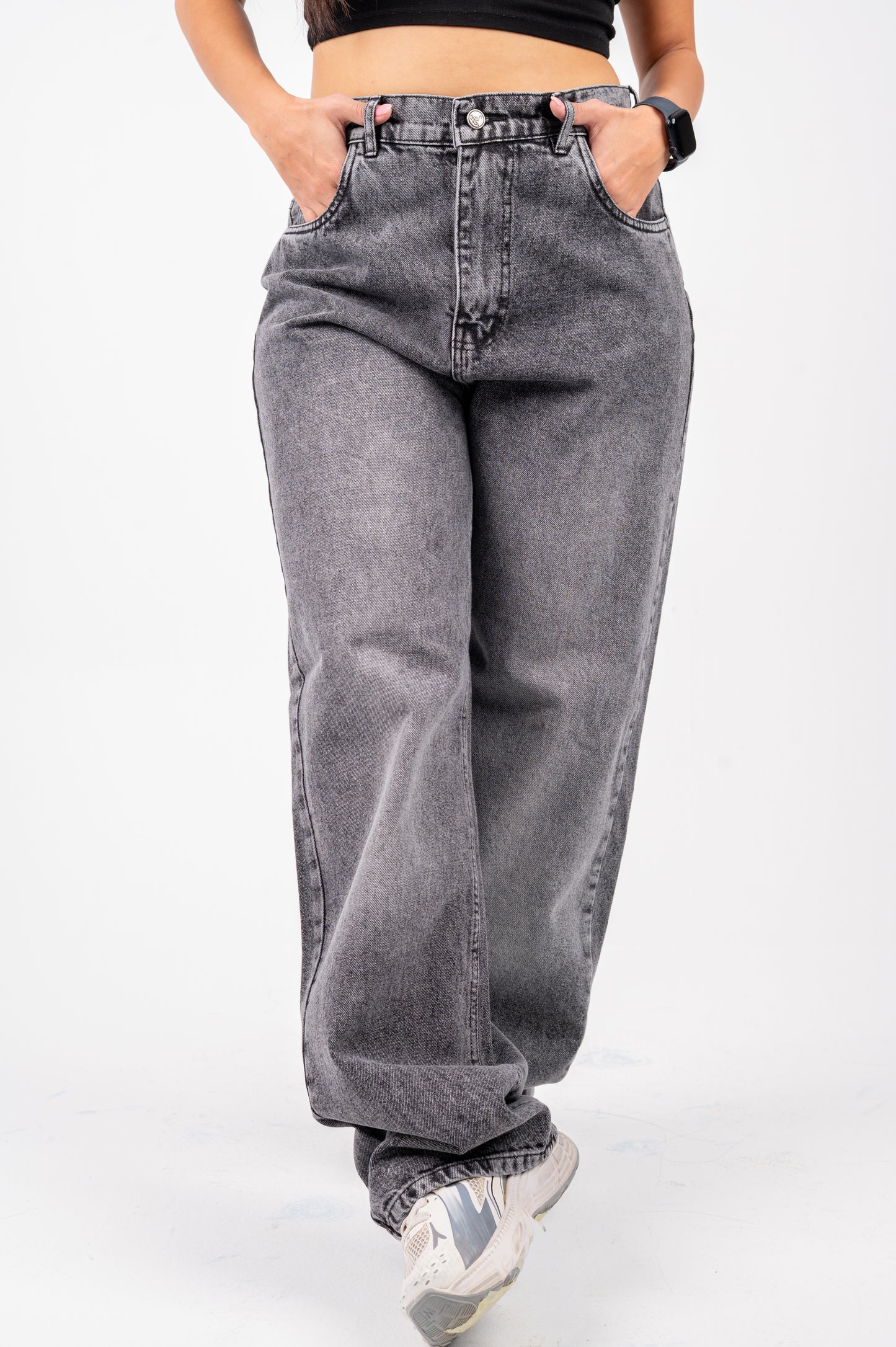 Wide leg jeans Gray washed