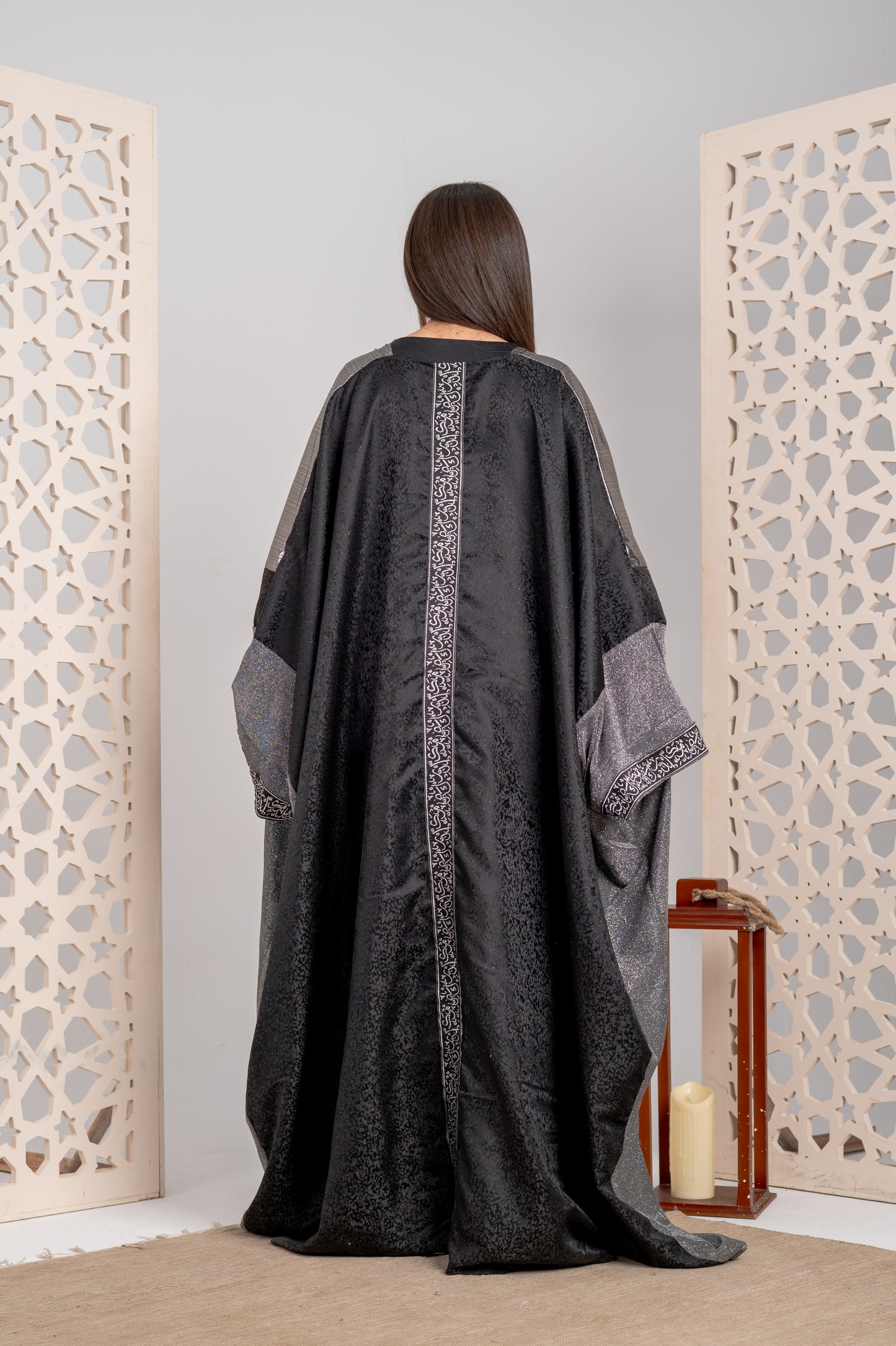 Metallic Contrast Open Cardigan