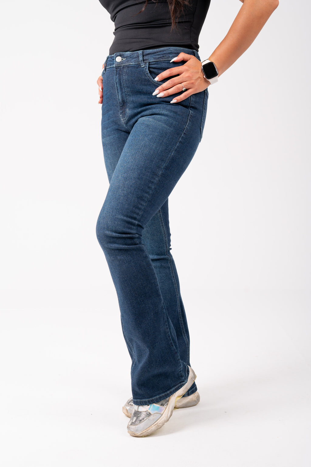 Flare jeans navy washed