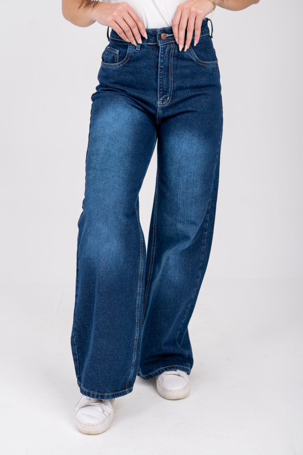 Wide leg jeans dark blue