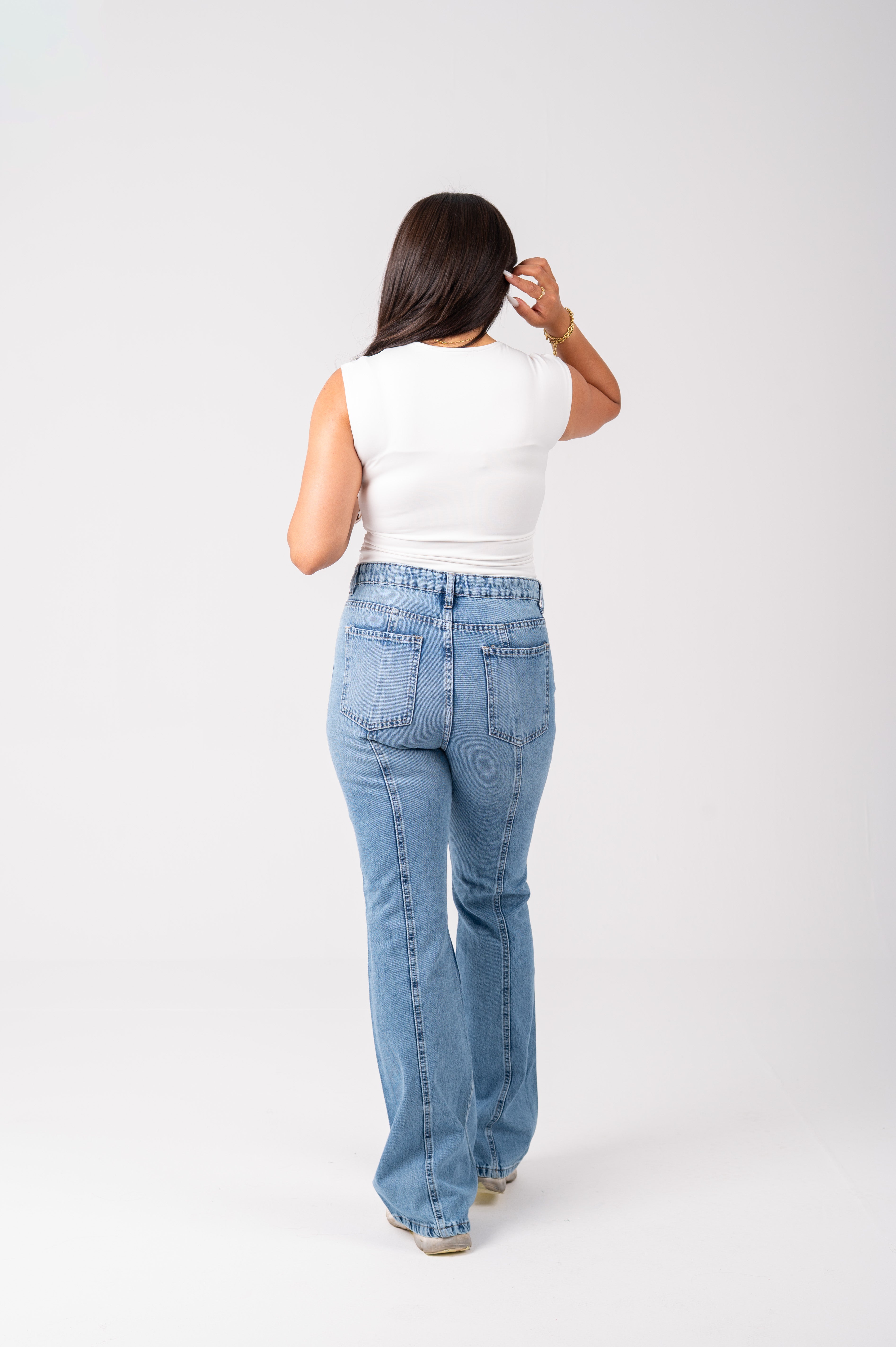 Flare cut jeans light blue