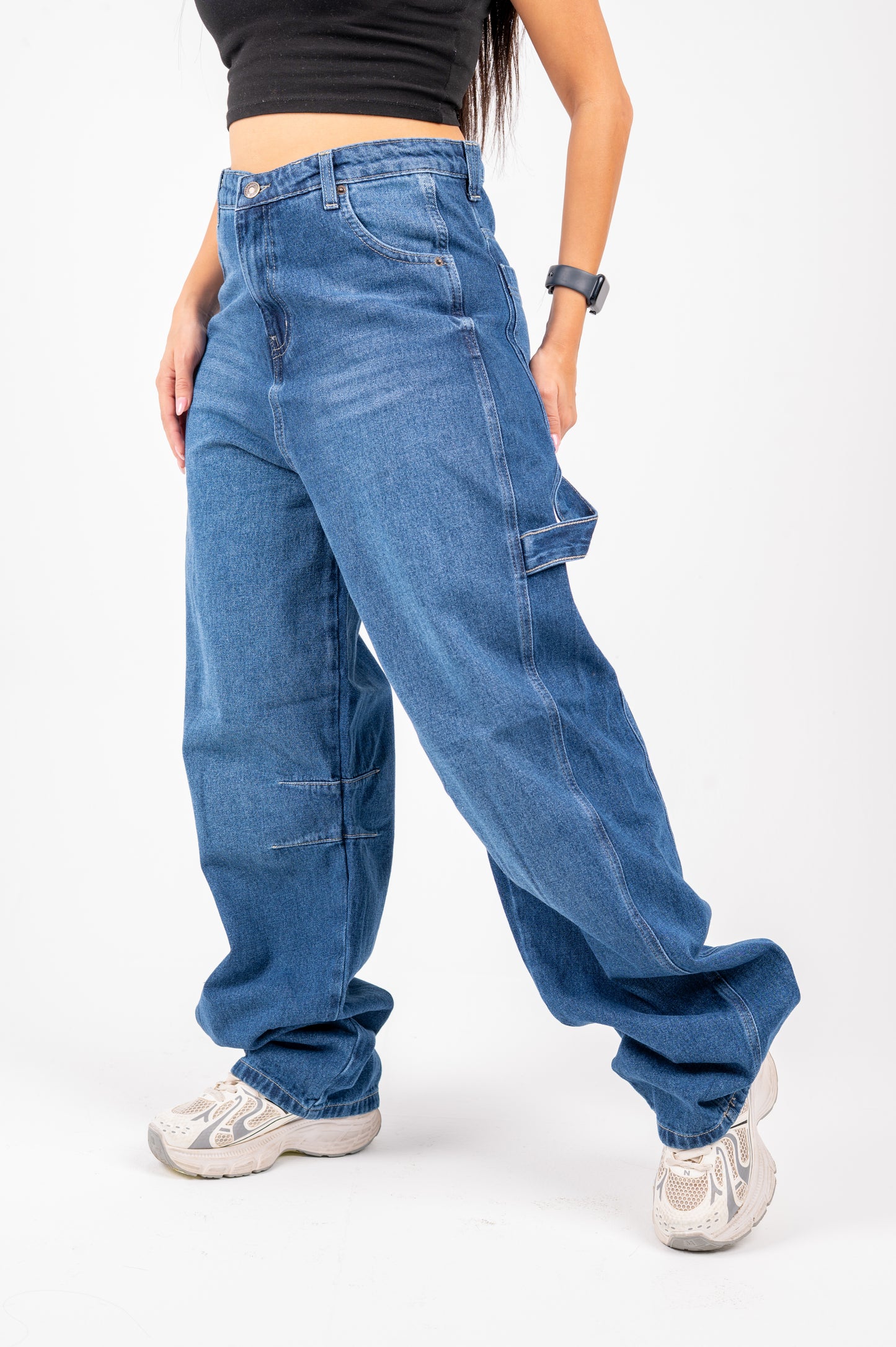 Balloon jeans dark blue