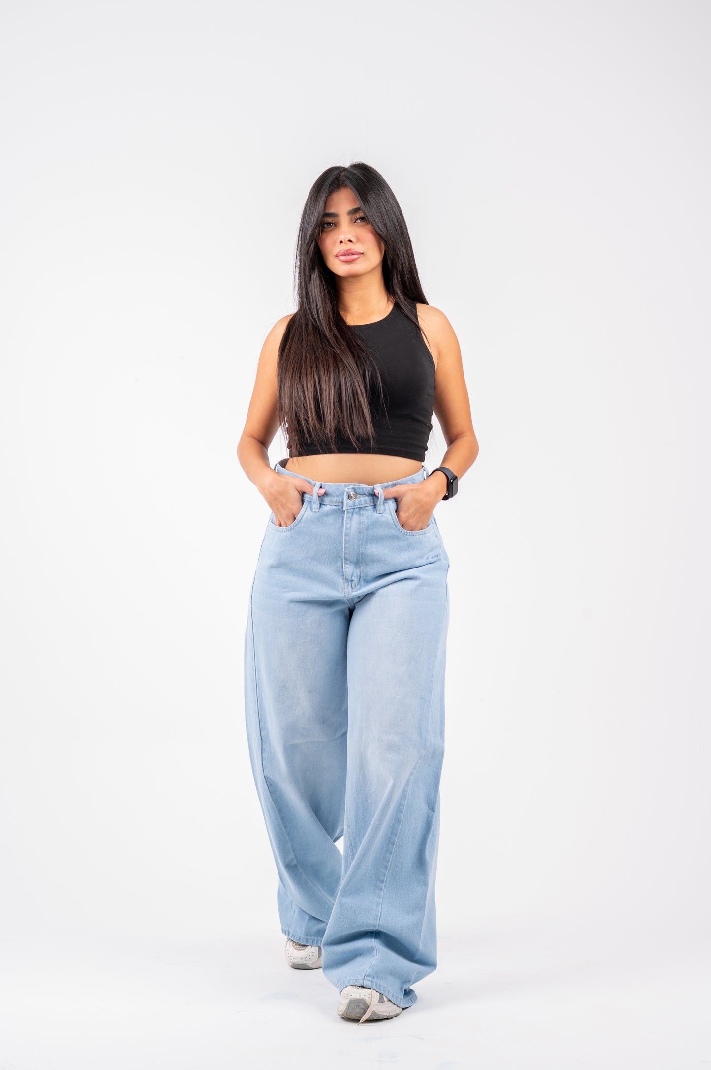 Wide leg jeans light blue