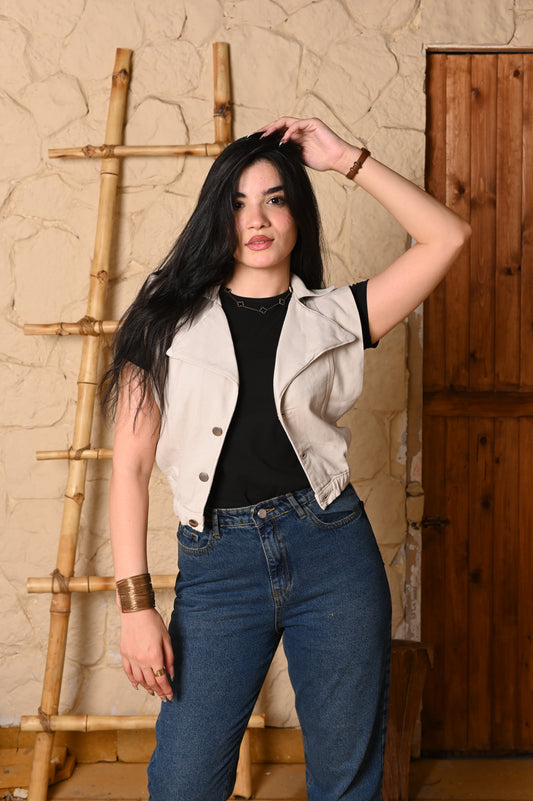 Short vest Denim