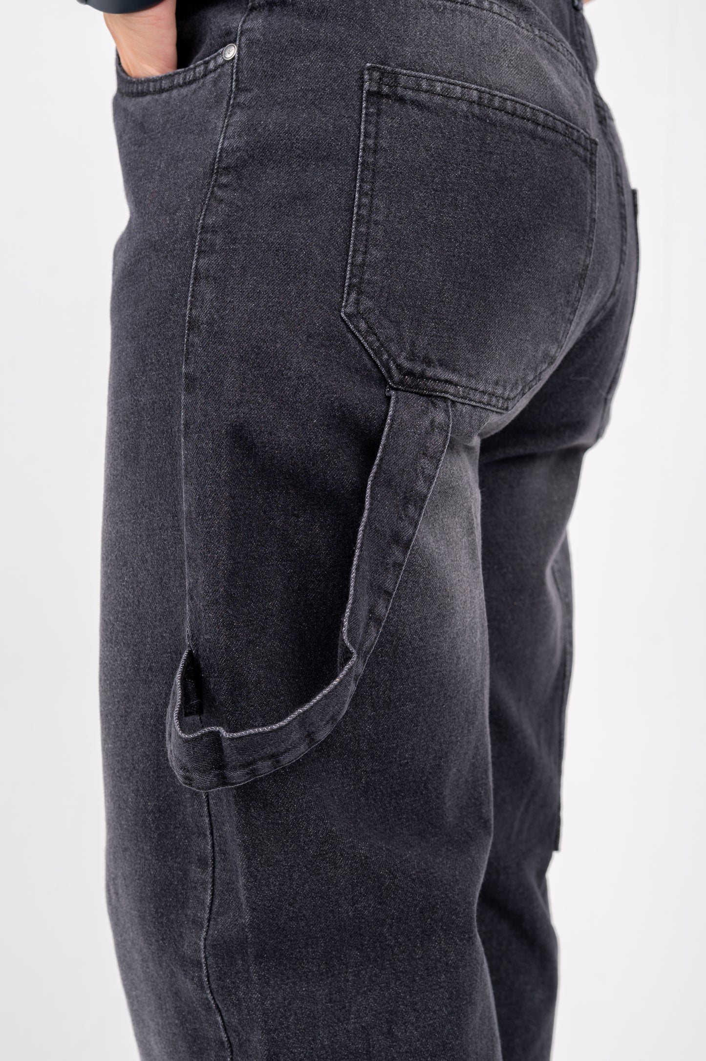 Ballon jeans black washed