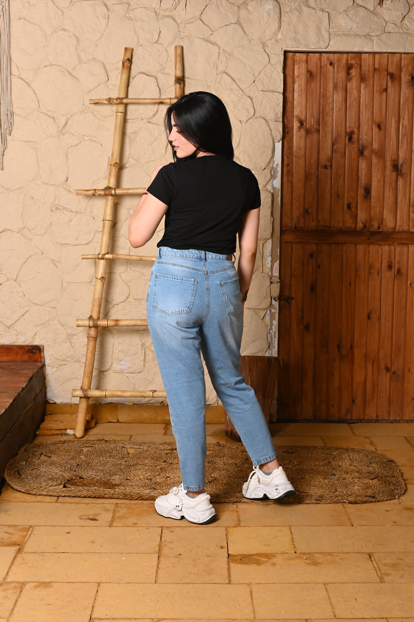 Mom fit denim jeans
