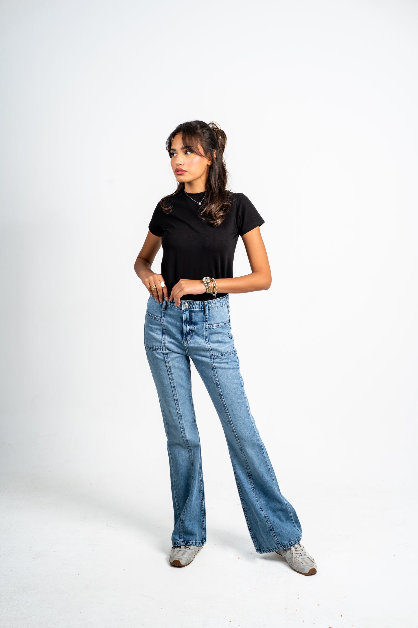 Flare cut jeans light blue