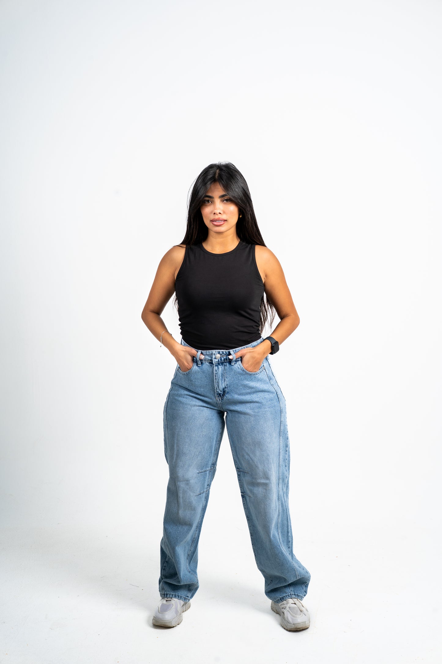 Balloon jeans light blue