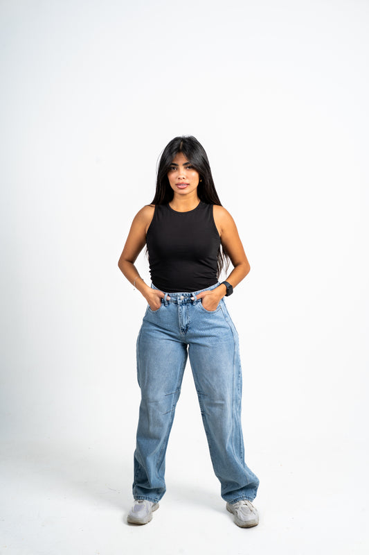 Balloon jeans light blue