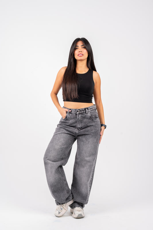 Wide leg jeans Gray washed