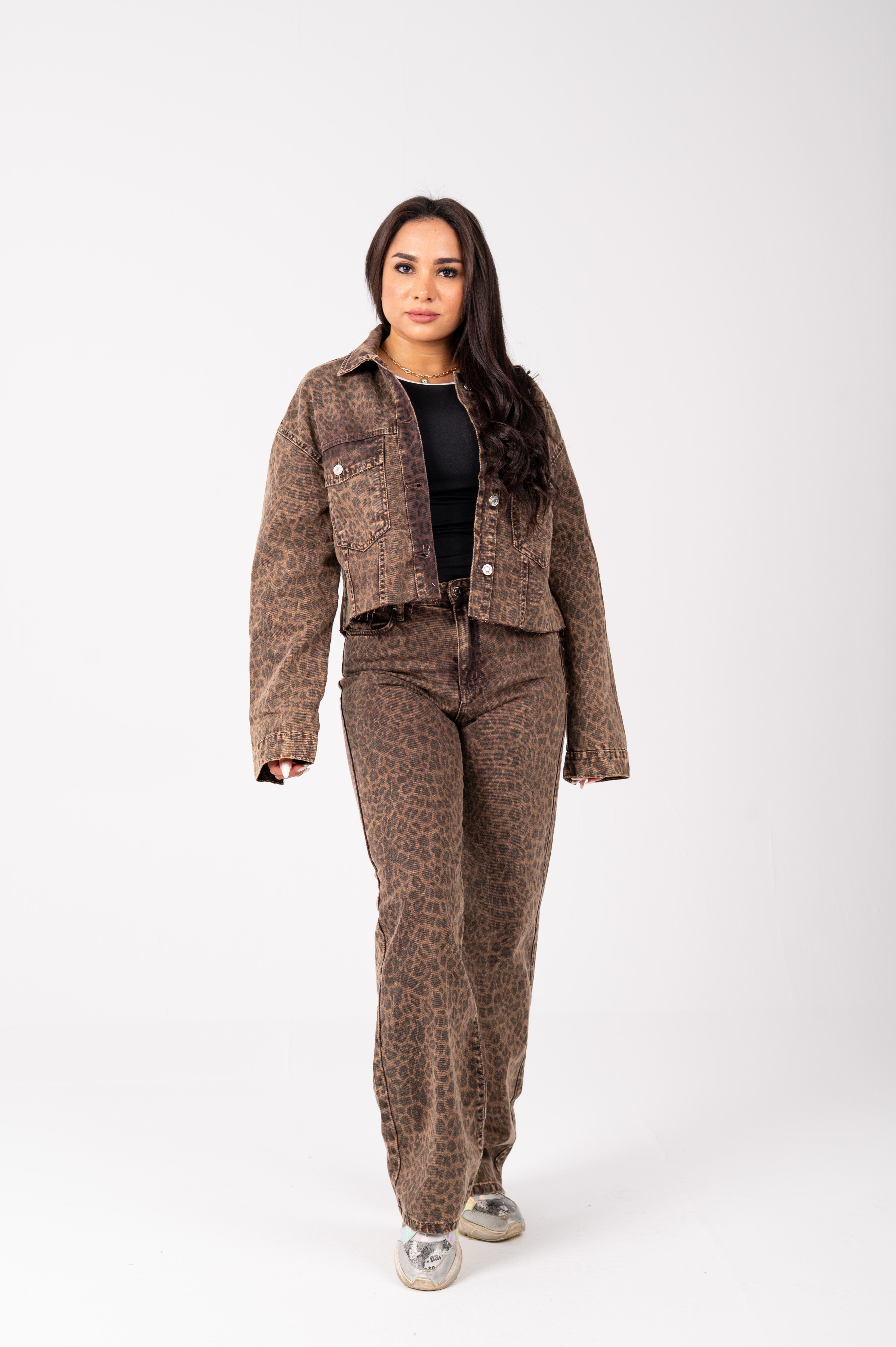 Printed set brown tiger