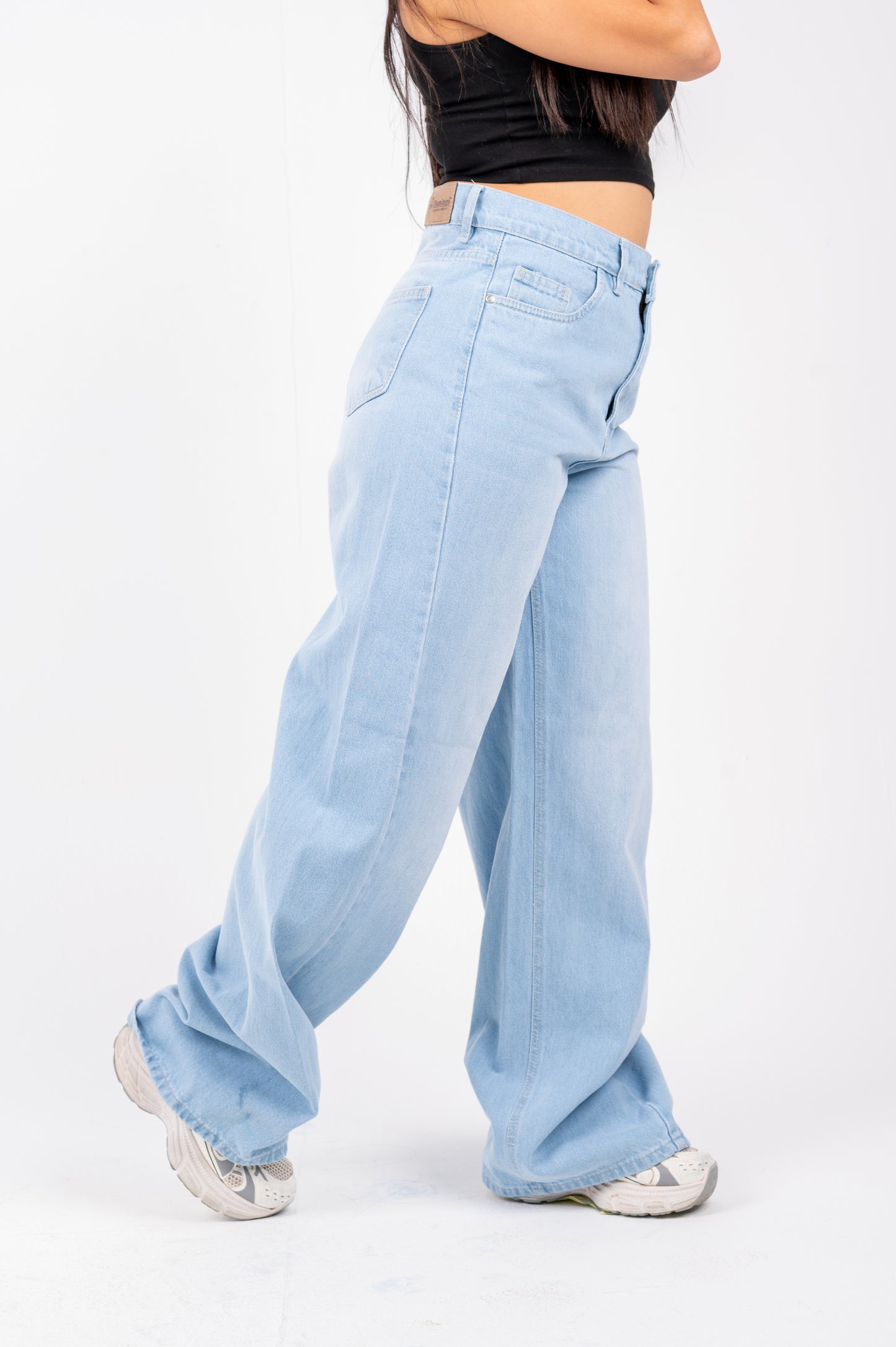 Wide leg jeans light blue