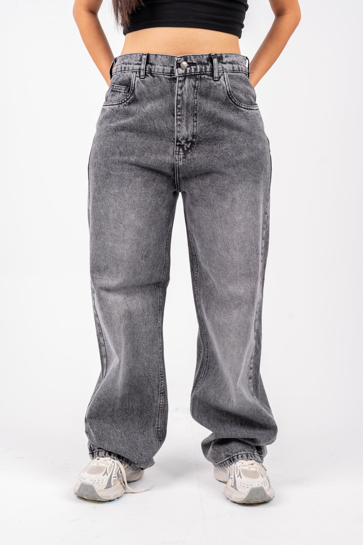 Wide leg jeans Gray washed