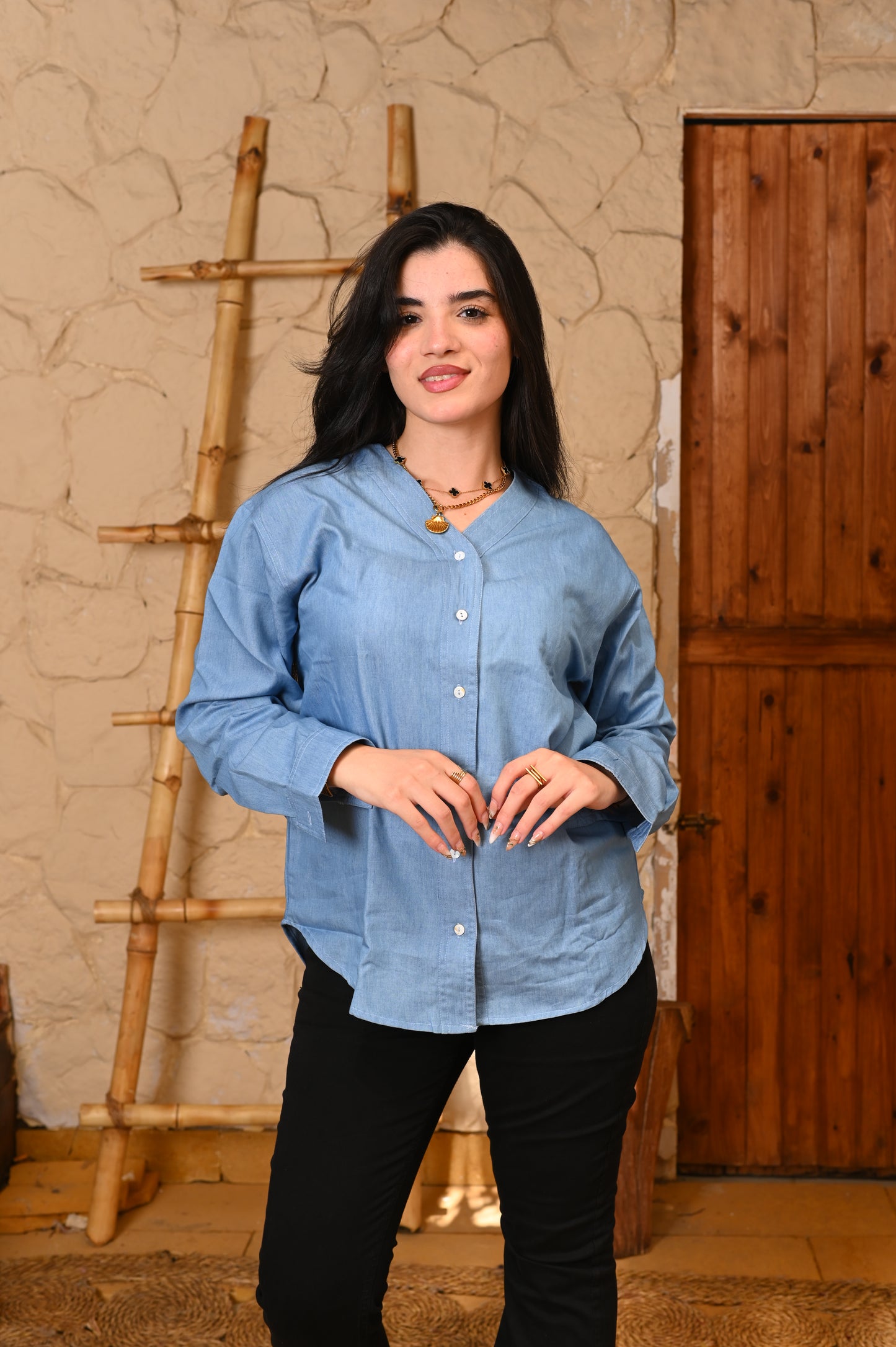 Chemise denim light blue
