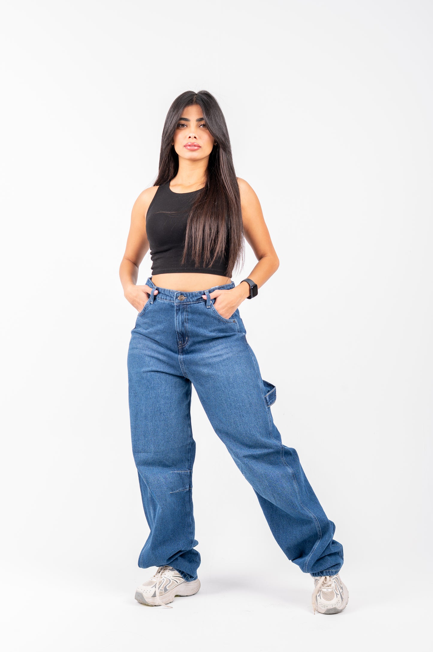 Balloon jeans dark blue
