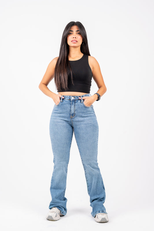 Flare jeans light blue