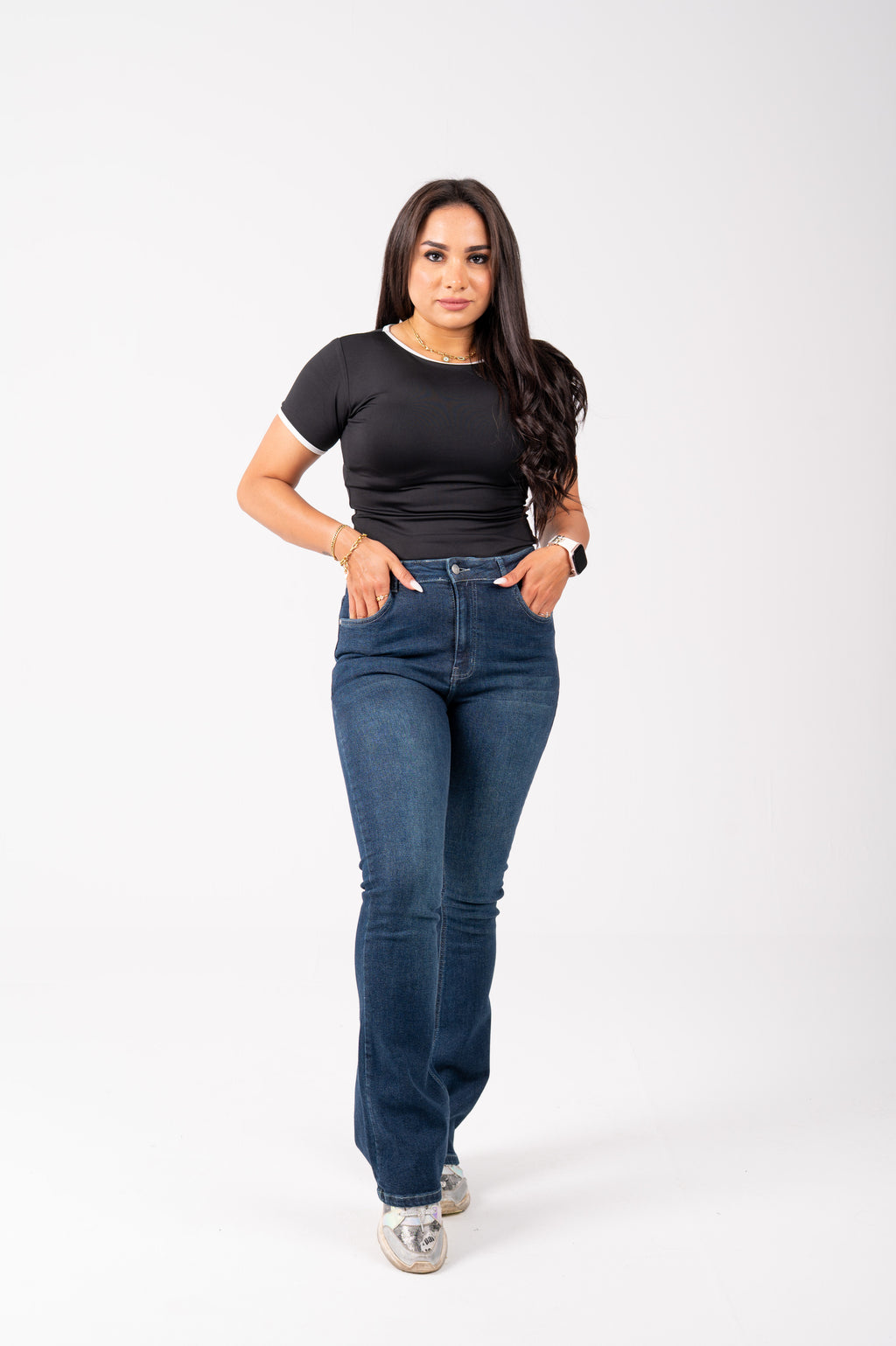 Flare jeans navy washed