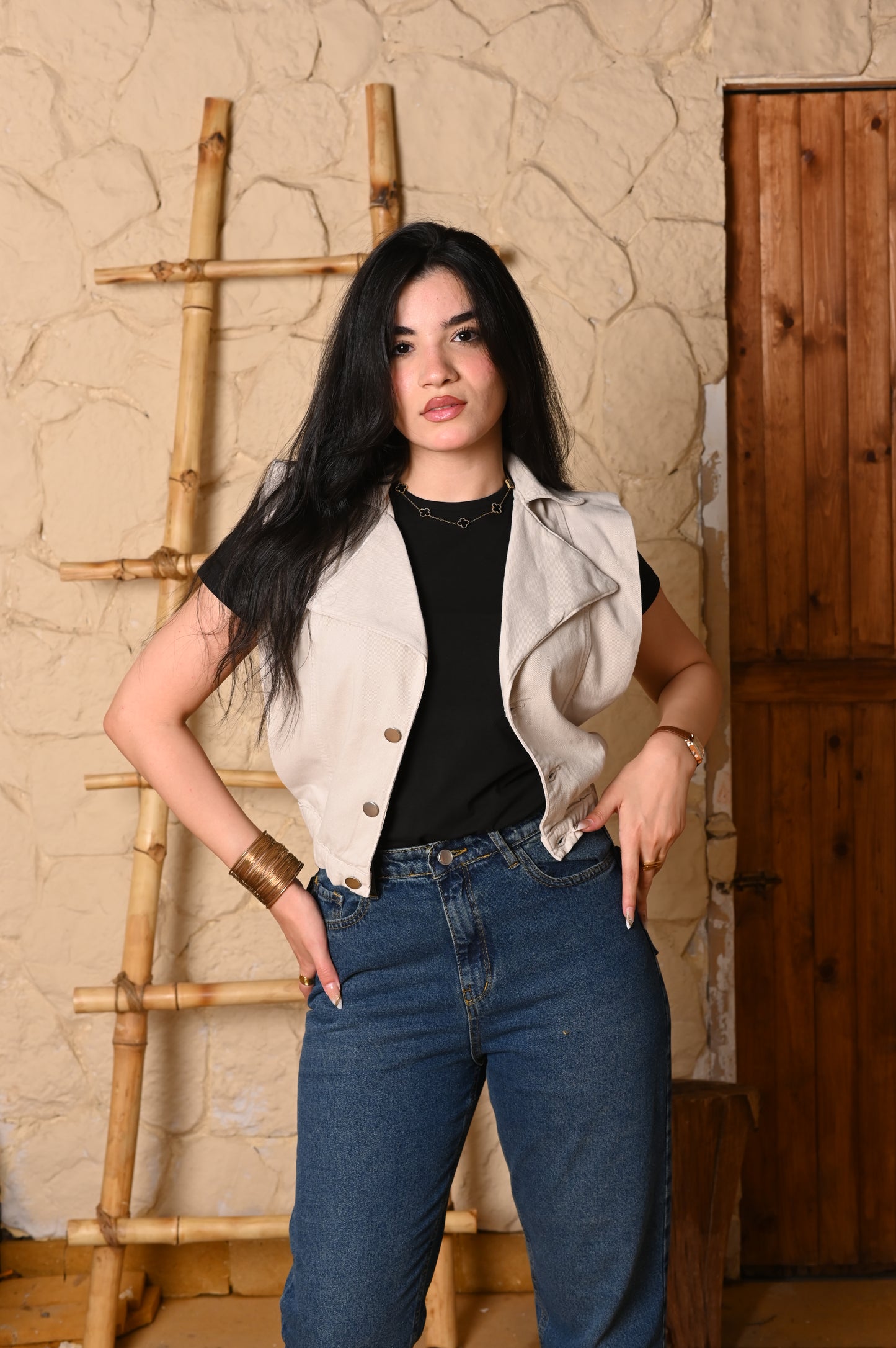 Short vest Denim