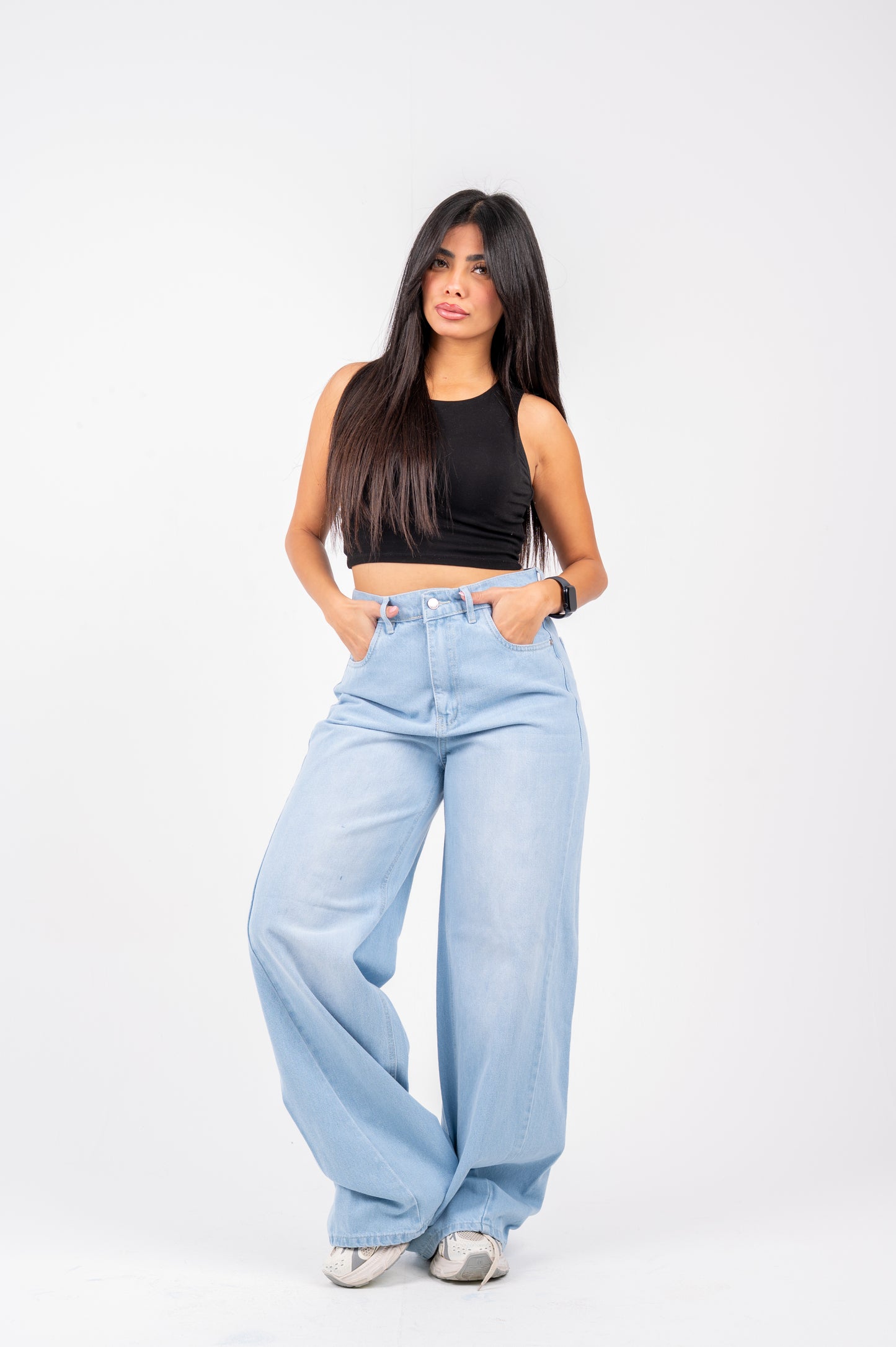 Wide leg jeans light blue