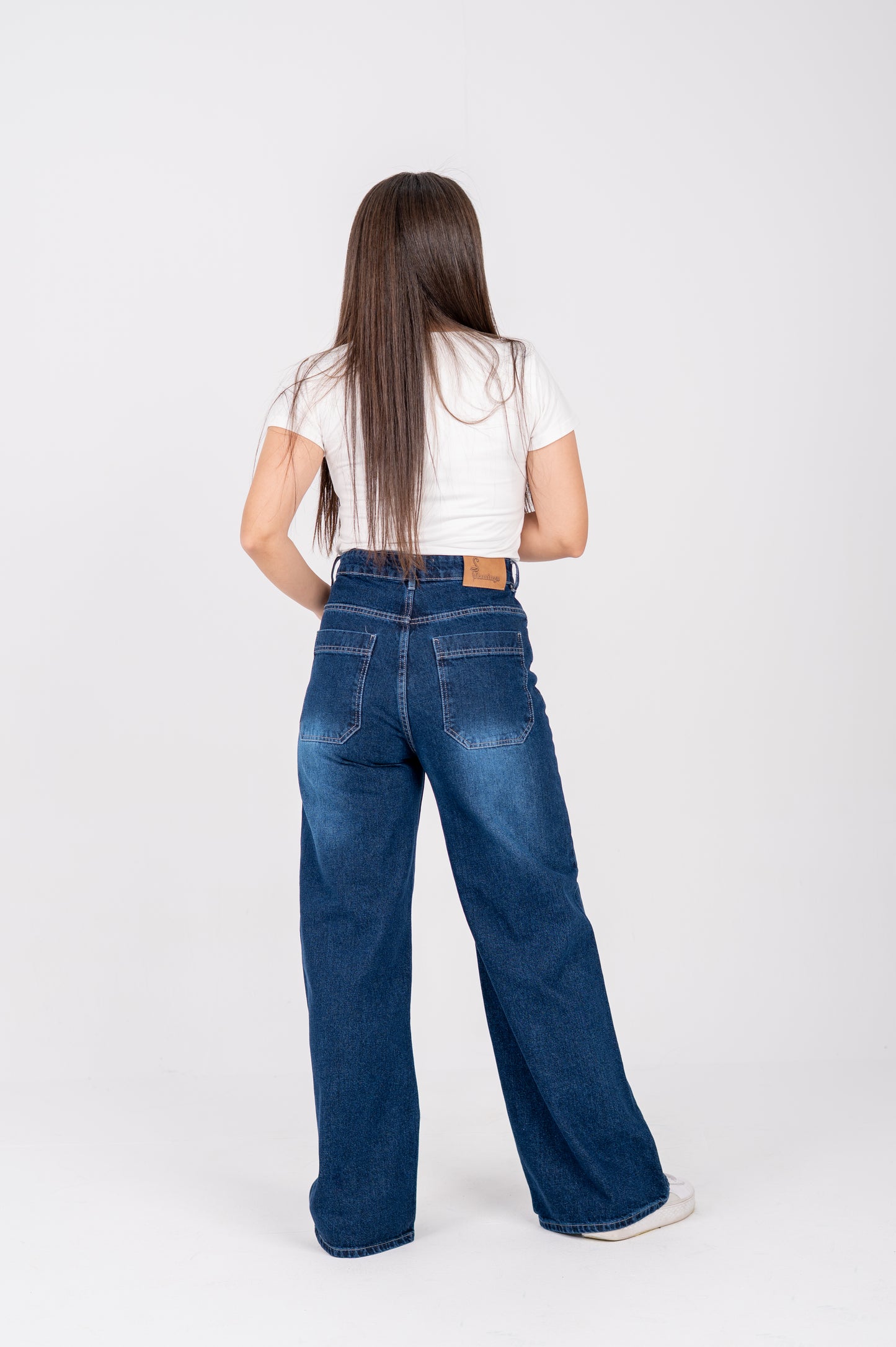 Wide leg jeans dark blue