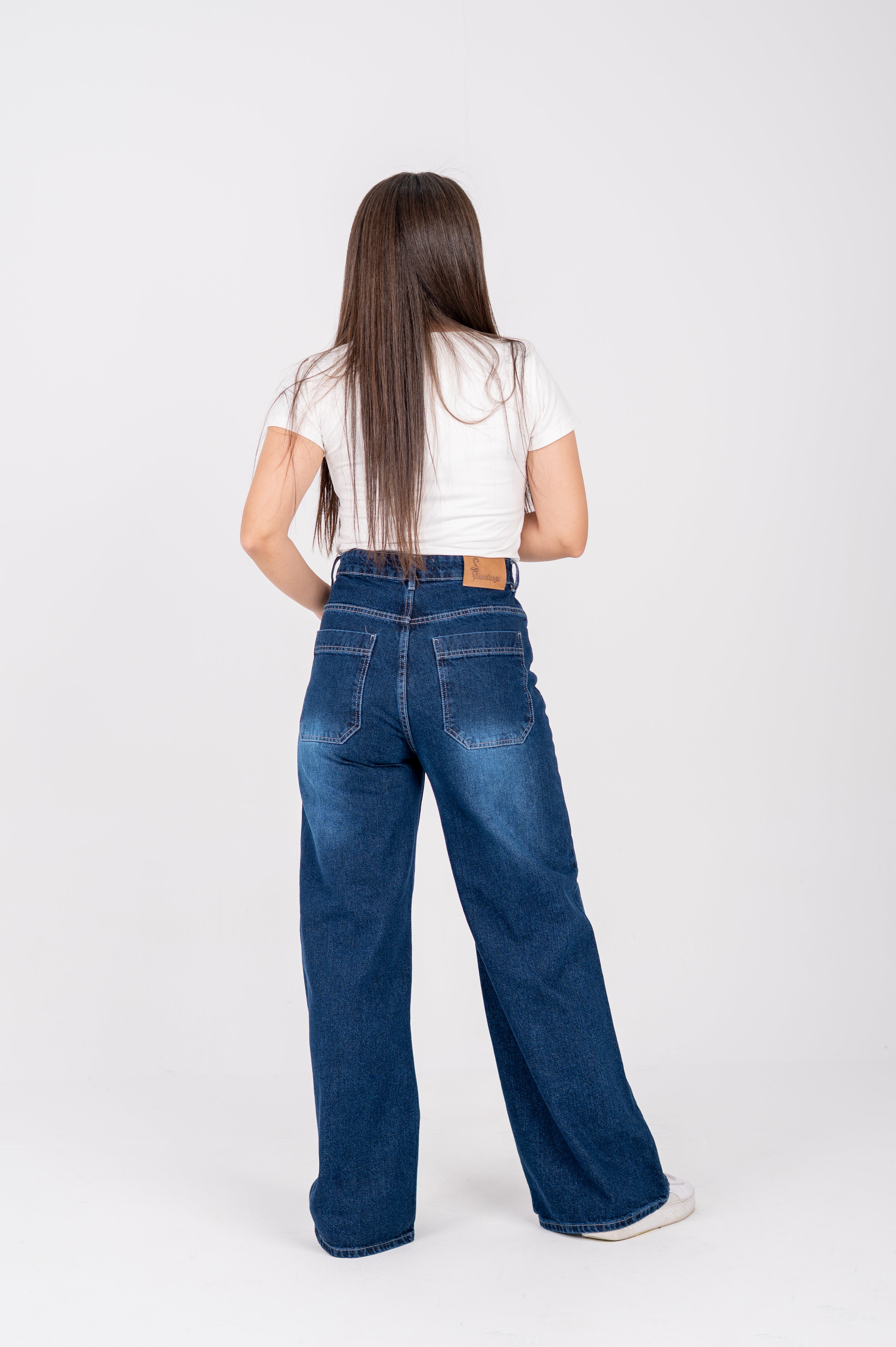 Wide leg jeans dark blue