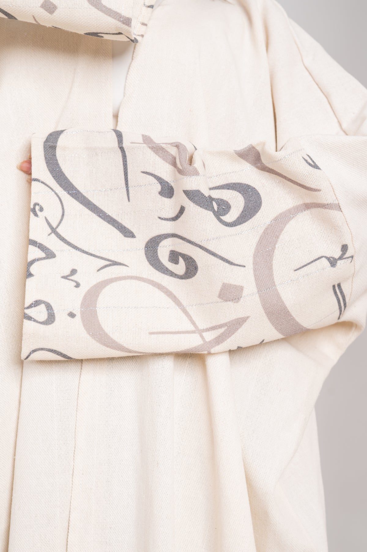 Pure Linen Cardigan with Arabic Back Detail ✨
