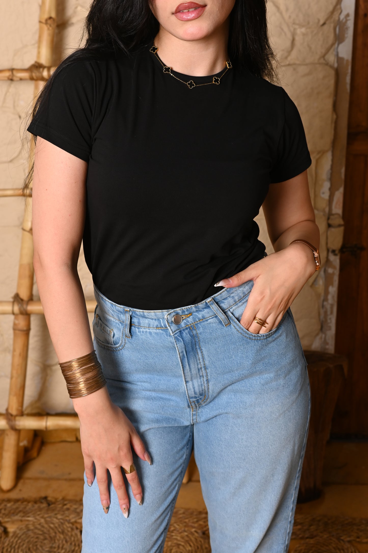 Mom fit denim jeans