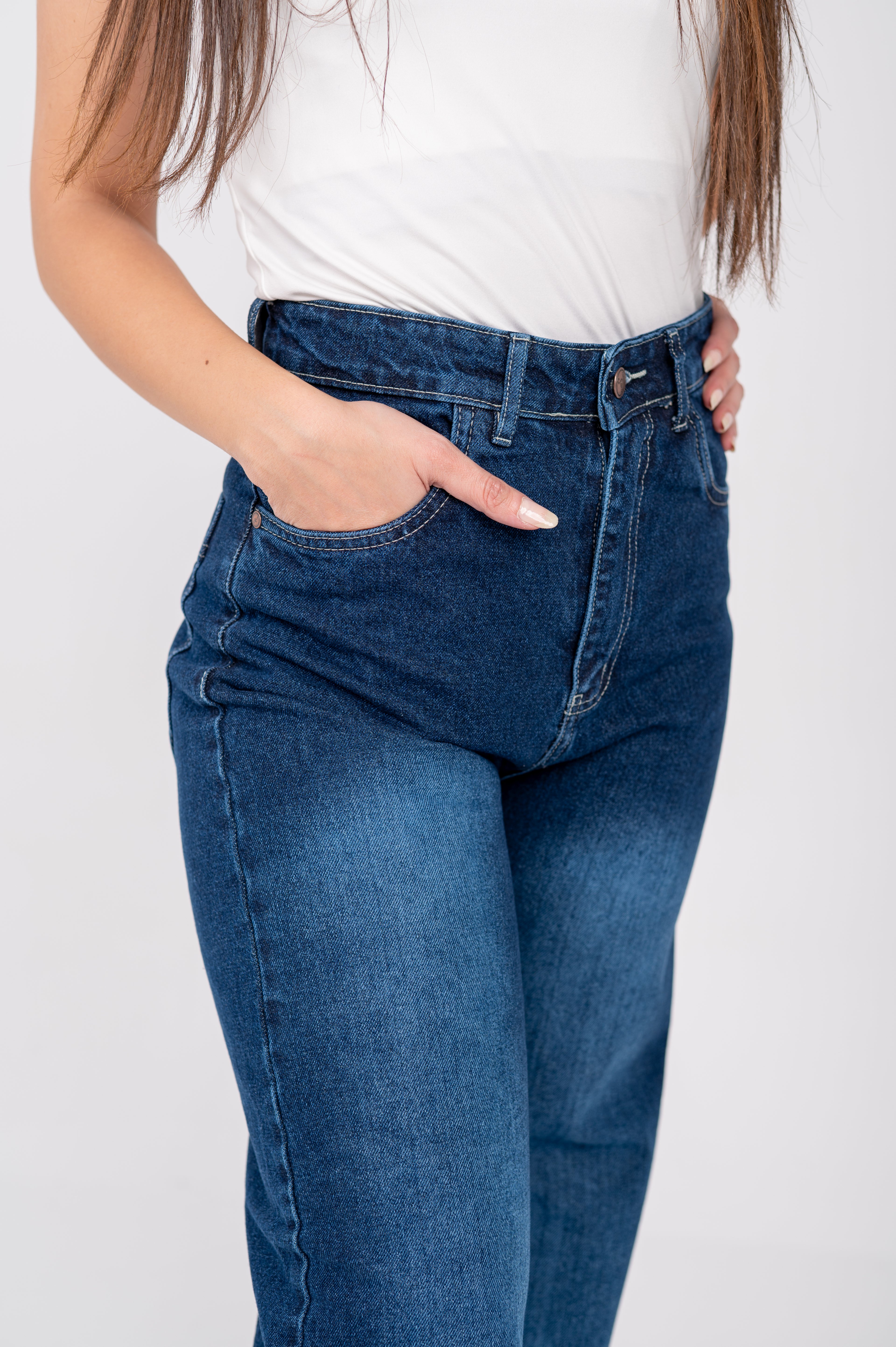 Wide leg jeans dark blue