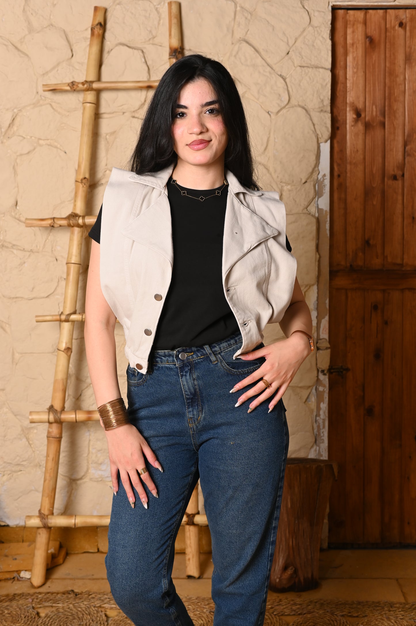 Short vest Denim