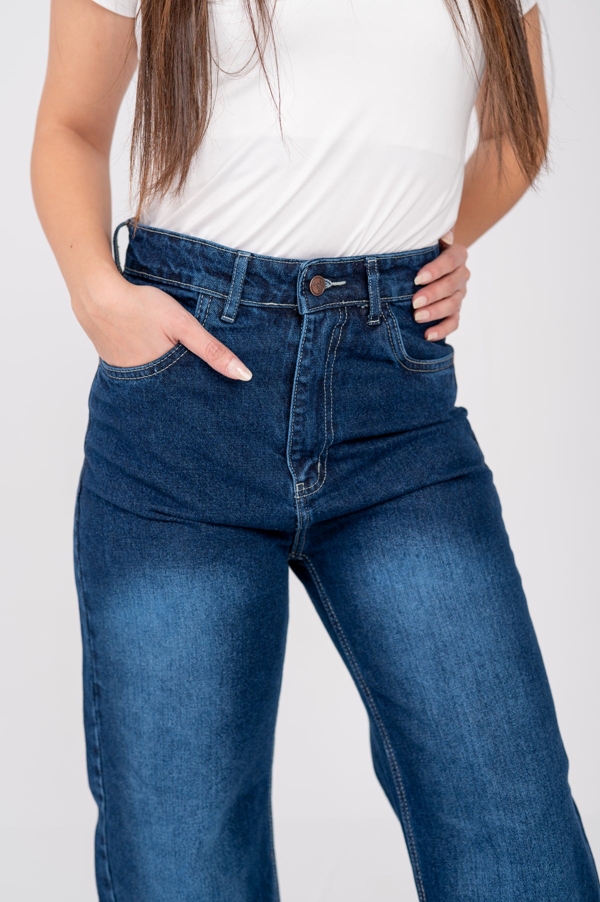 Wide leg jeans dark blue