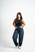 Balloon jeans navy washed