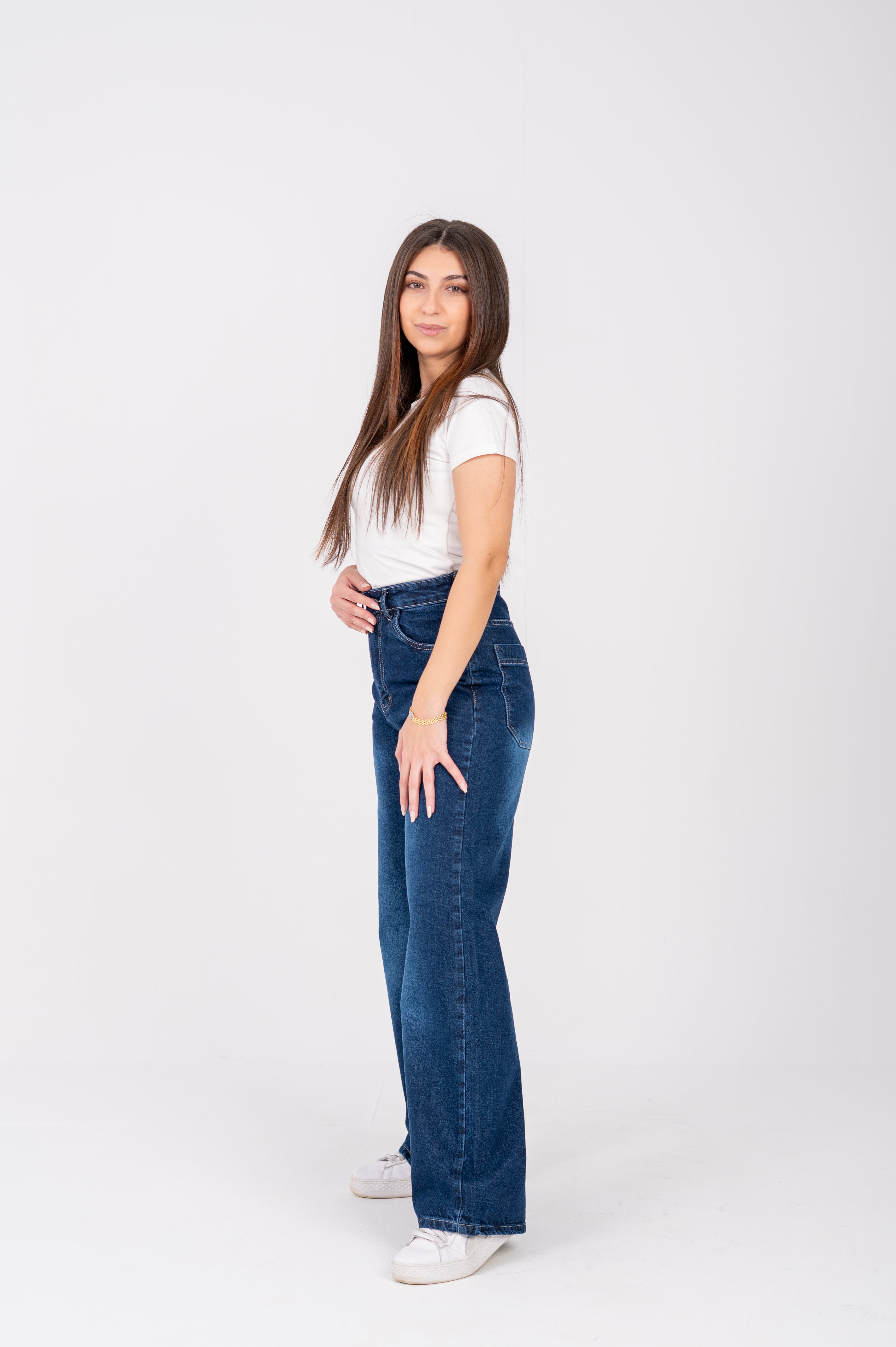 Wide leg jeans dark blue